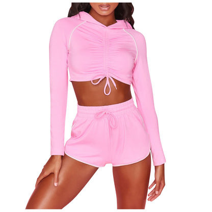 Women's Long Sleeve Fitness Tracksuit — Yoga & Gym Sport Set