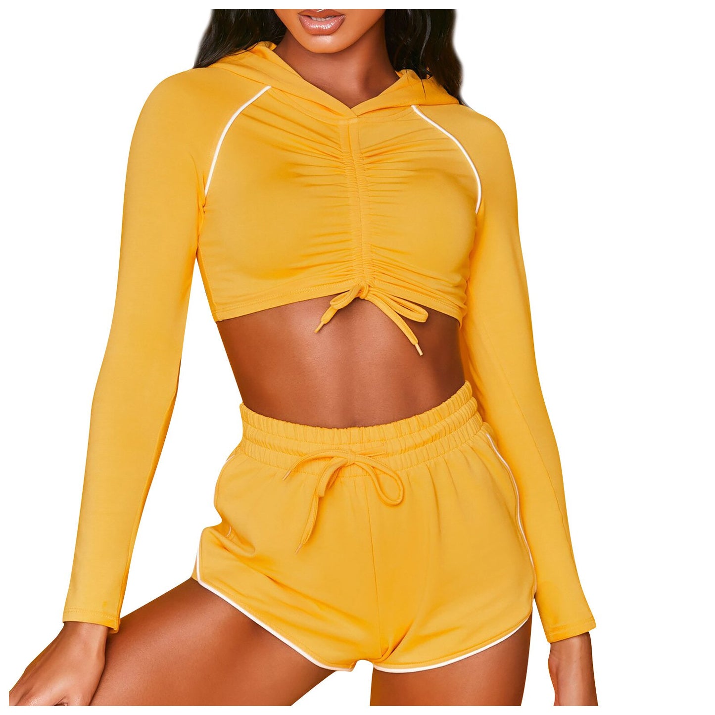 Women's Long Sleeve Fitness Tracksuit — Yoga & Gym Sport Set