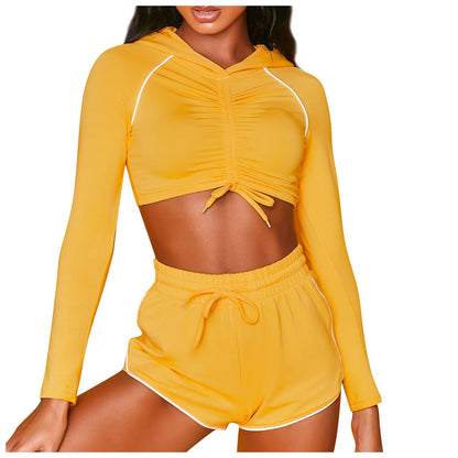 Women's Long Sleeve Fitness Tracksuit — Yoga & Gym Sport Set