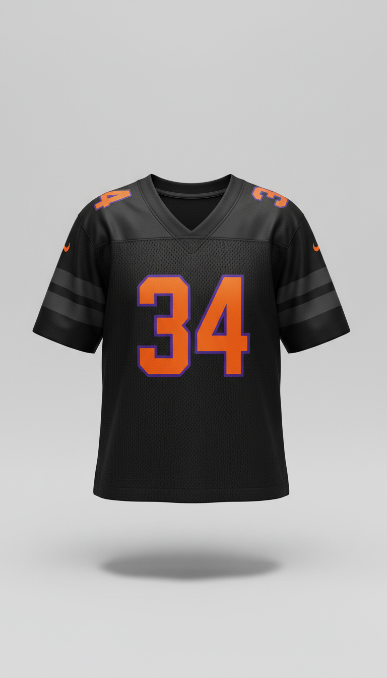 Cage Black Football Jersey